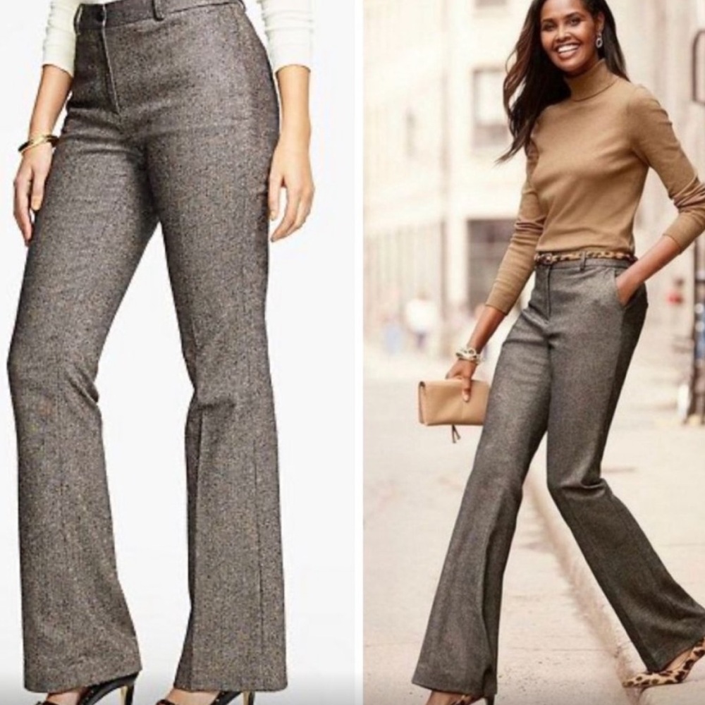 Talbots Womens Trousers Raleigh Pant Donegal Herringbone Tweed Pattern, Size 4P